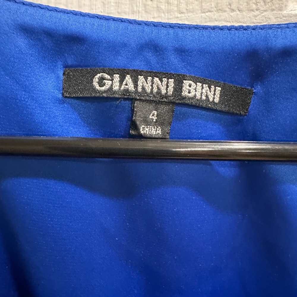 Gianni Bini Royal Blue Cold Shoulder Mini Dress - Picture 4 of 5